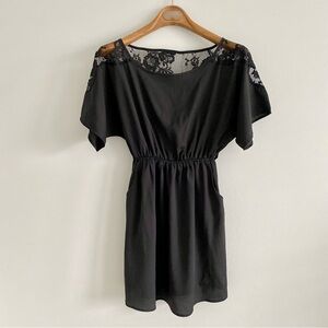 Black Lace Back Mini Dress Size Small